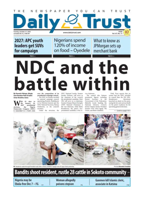 Cover of Daily Trust