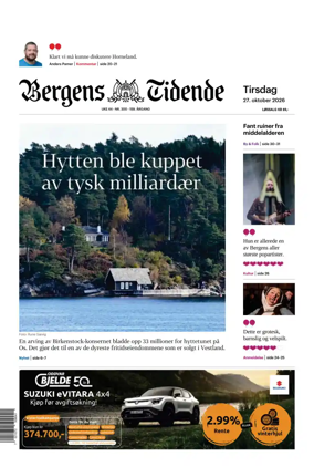 Cover of Bergens Tidende