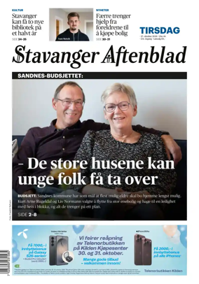 Cover of Stavanger Aftenblad