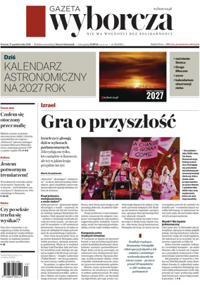 Cover of Gazeta Wyborcza