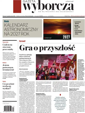 Cover of Gazeta Wyborcza Stoleczna