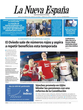 Cover of La Nueva Espana (Oviedo)