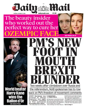 Cover of Daily Mail
