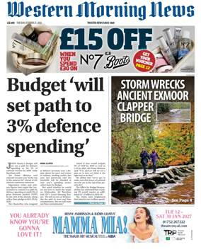 Cover of Western Morning News
