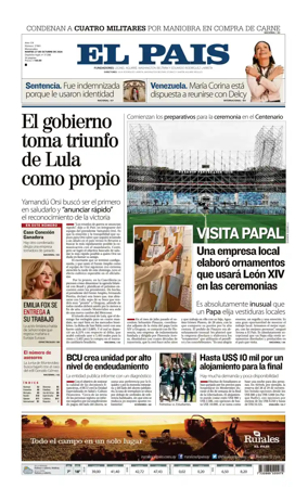 Cover of El Pais (Uruguay)