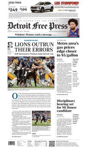 Cover of Detroit Free Press