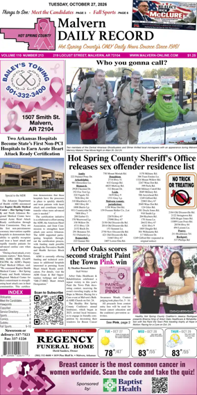 Cover of Malvern Daily Record