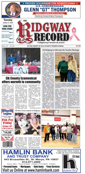 Cover of Ridgway Record