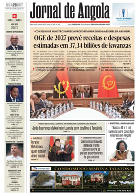 Cover of Jornal de Angola