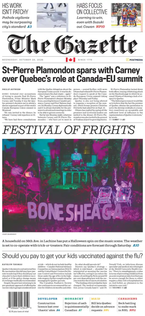 Cover of Montreal Gazette