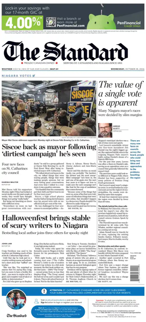Cover of The Standard (St. Catharines)