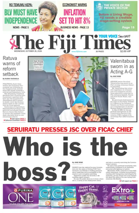Cover of The Fiji Times