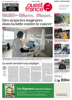 Cover of Ouest-France (Quimper Centre-Finistere)