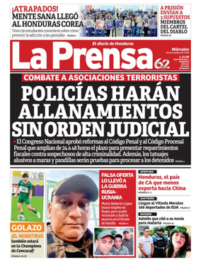 Cover of Diario La Prensa