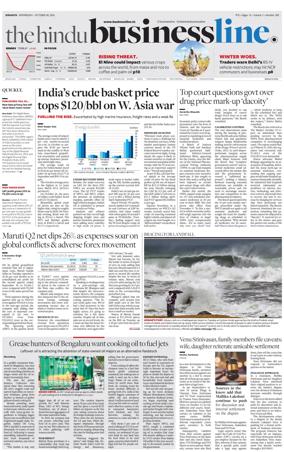 Cover of BusinessLine (Kolkata)