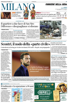 Cover of Corriere della Sera (Milano)