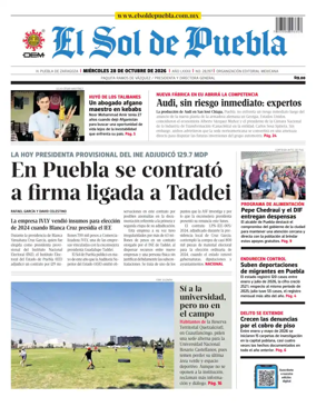 Cover of El Sol de Puebla