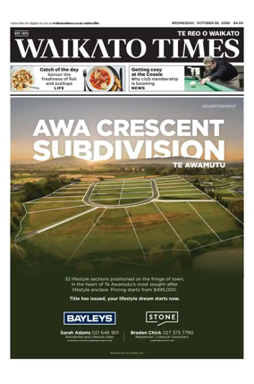 Cover of Waikato Times