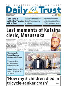 Cover of Daily Trust