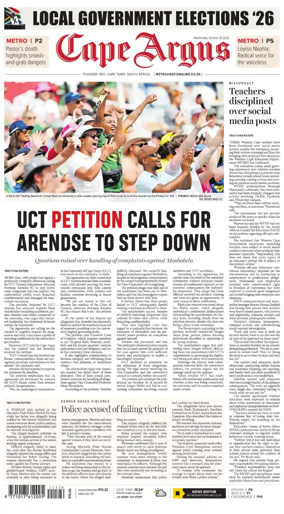 Cover of Cape Argus (PM Edition)