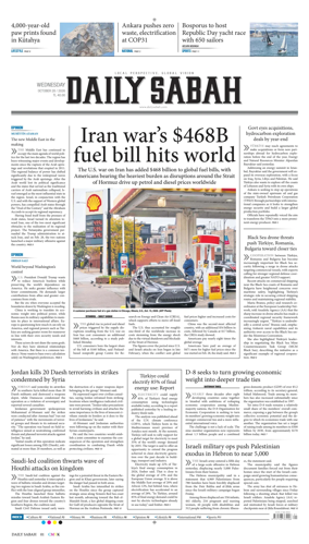 Cover of Daily Sabah (Turkey)