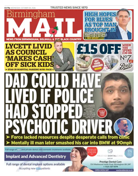 Cover of Birmingham Mail