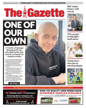 Cover of Blackpool Gazette