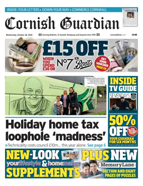 Cover of Cornish Guardian (Newquay & the North Coast)