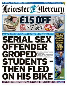 Cover of Leicester Mercury