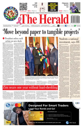 Cover of The Herald (Zimbabwe)