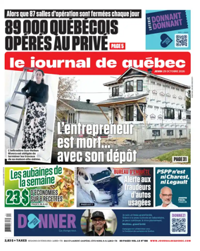 Cover of Le Journal de Quebec