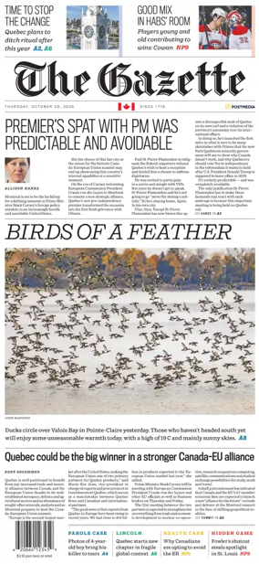 Cover of Montreal Gazette