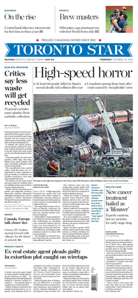 Cover of Toronto Star