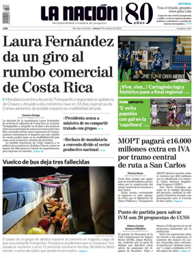 Cover of La Nacion (Costa Rica)
