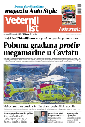 Cover of Vecernji list - Hrvatska