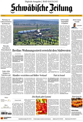 Cover of Schwabische Zeitung (Bad Saulgau)