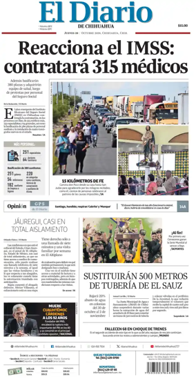 Cover of El Diario de Chihuahua