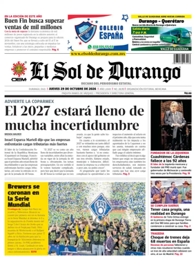 Cover of El Sol de Durango