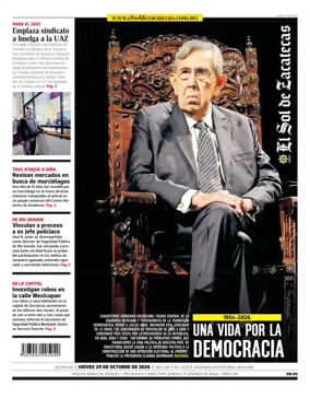 Cover of El Sol de Zacatecas