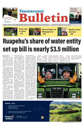 Cover of Taumarunui Bulletin
