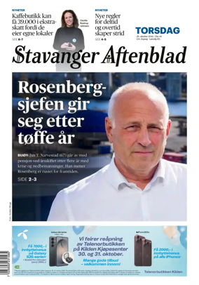 Cover of Stavanger Aftenblad