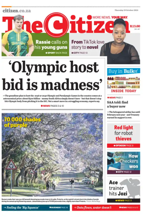 Cover of The Citizen (KZN)