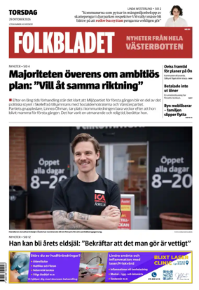 Cover of Folkbladet Vasterbotten