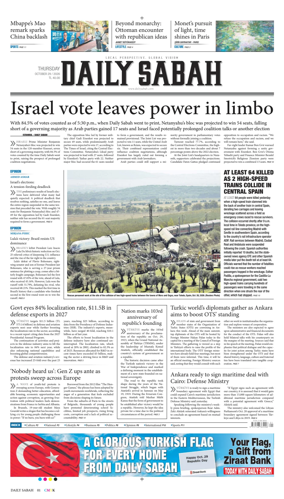 Cover of Daily Sabah (Turkey)