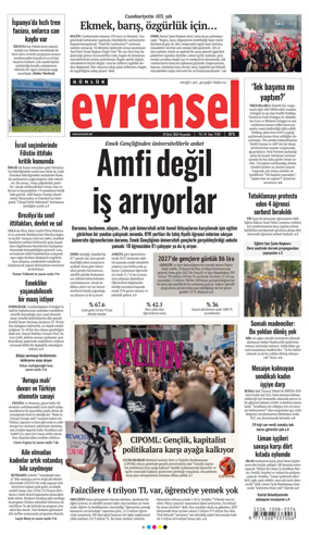 Cover of Evrensel Gazetesi
