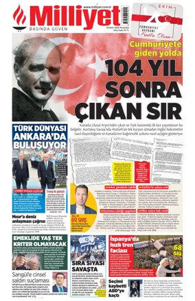 Cover of Milliyet