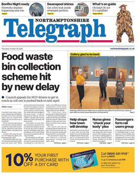 Cover of Northants Evening Telegraph