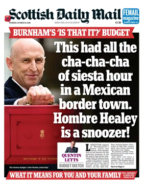 Cover of Scottish Daily Mail