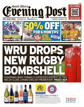 Cover of South Wales Evening Post