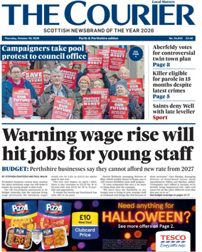 Cover of The Courier & Advertiser (Perth and Perthshire Edition)
